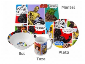 Vajilla Star Wars en gasolinera